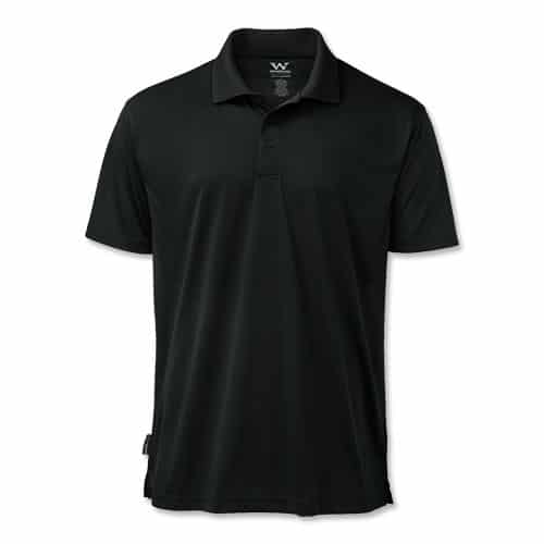 WearGuard TecGuard Men's Short-Sleeve Jersey-Knit Polo - BLAK (Black)