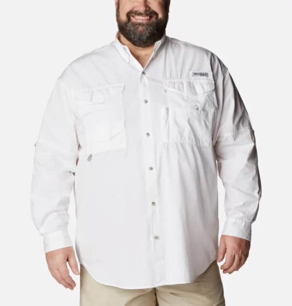 Mens PFG Bonehead Long Sleeve Shirt - Big - White