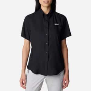 Womens PFG Tamiami II Short Sleeve Shirt - Black