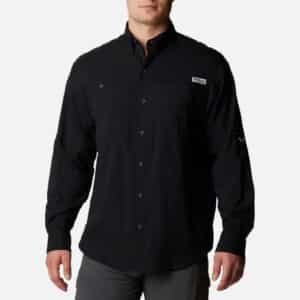 Mens PFG Tamiami II Long Sleeve Shirt - Black