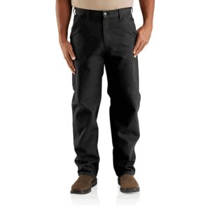 Men's Utility Work Pant - Loose Fit - Washed Duck - Black